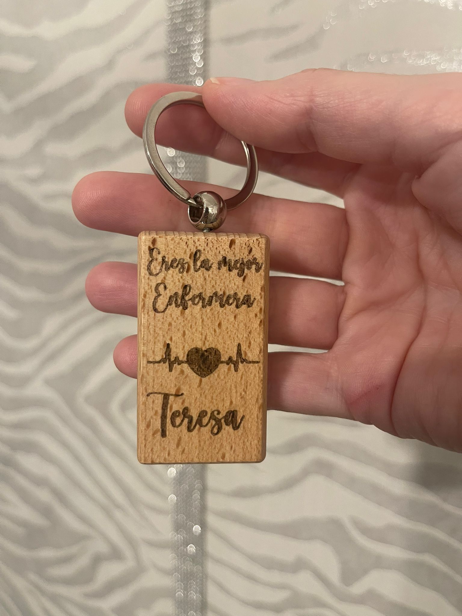 Llavero madera. Modelo Eres la mejor Enfermera